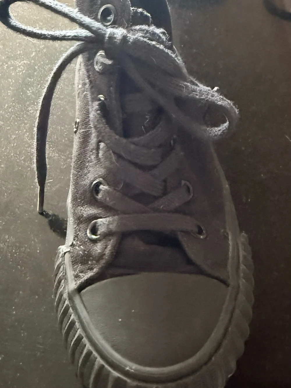 P.F. Flyers Kids Black High-Top Sneakers with Green Logo